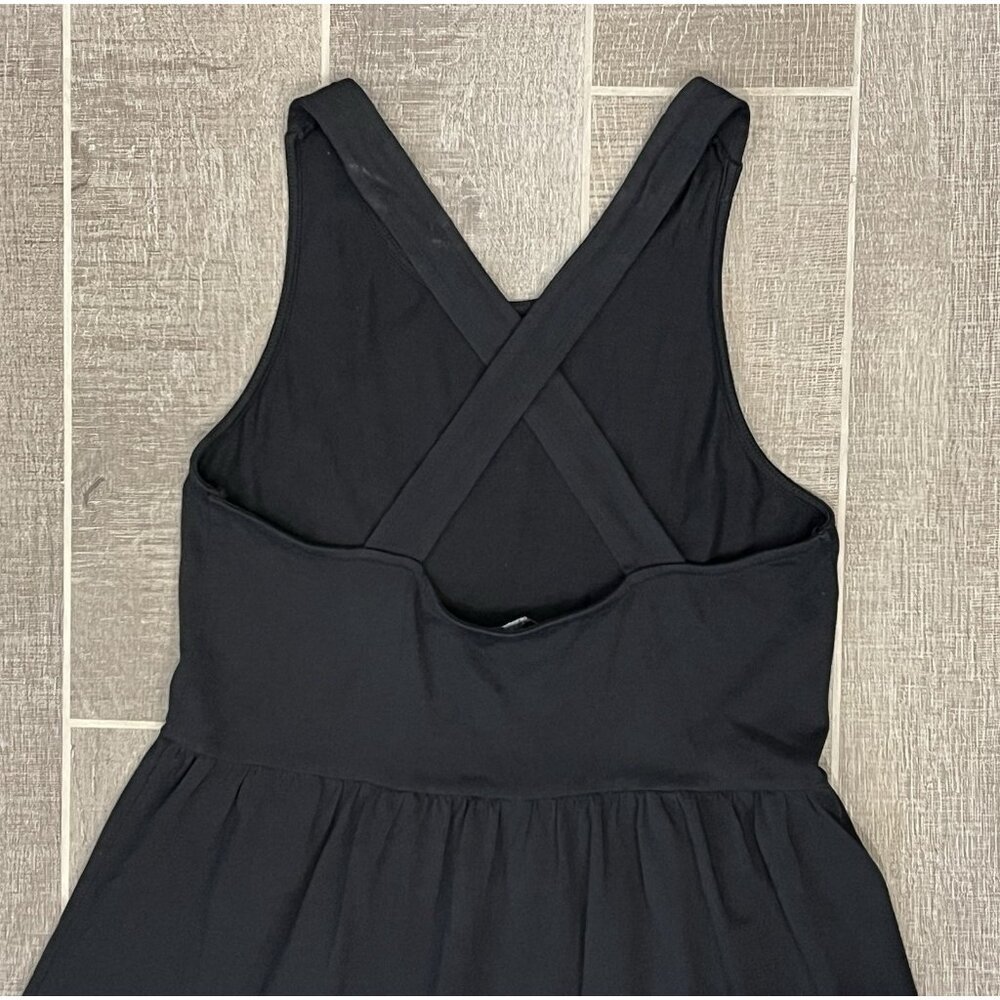 J. Crew Women’s Tiered knit dress eyelet trim Small Black Embroidery Stretch - Picture 10 of 12